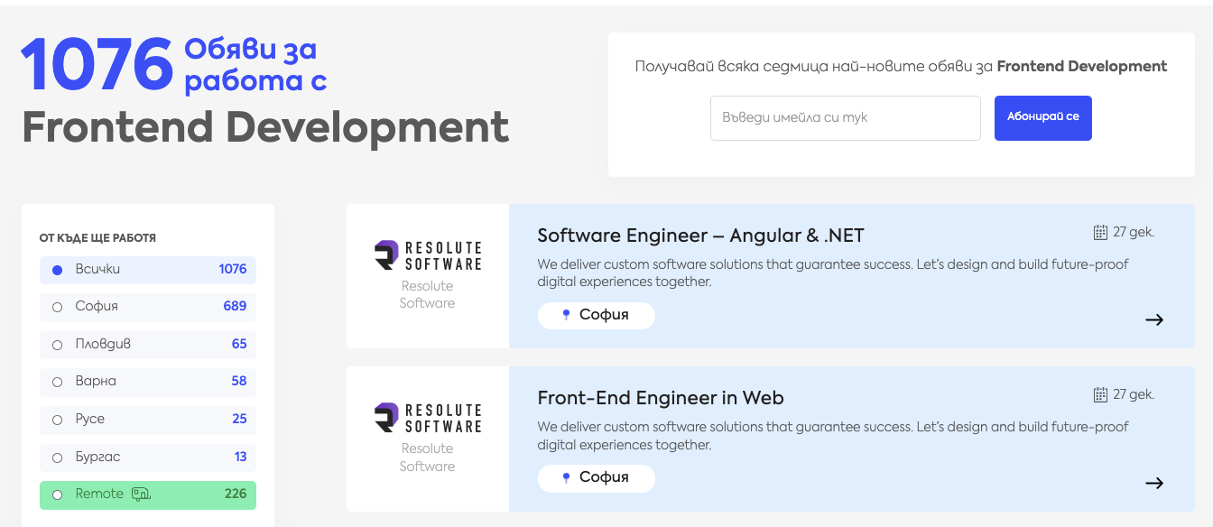 Fronted Development