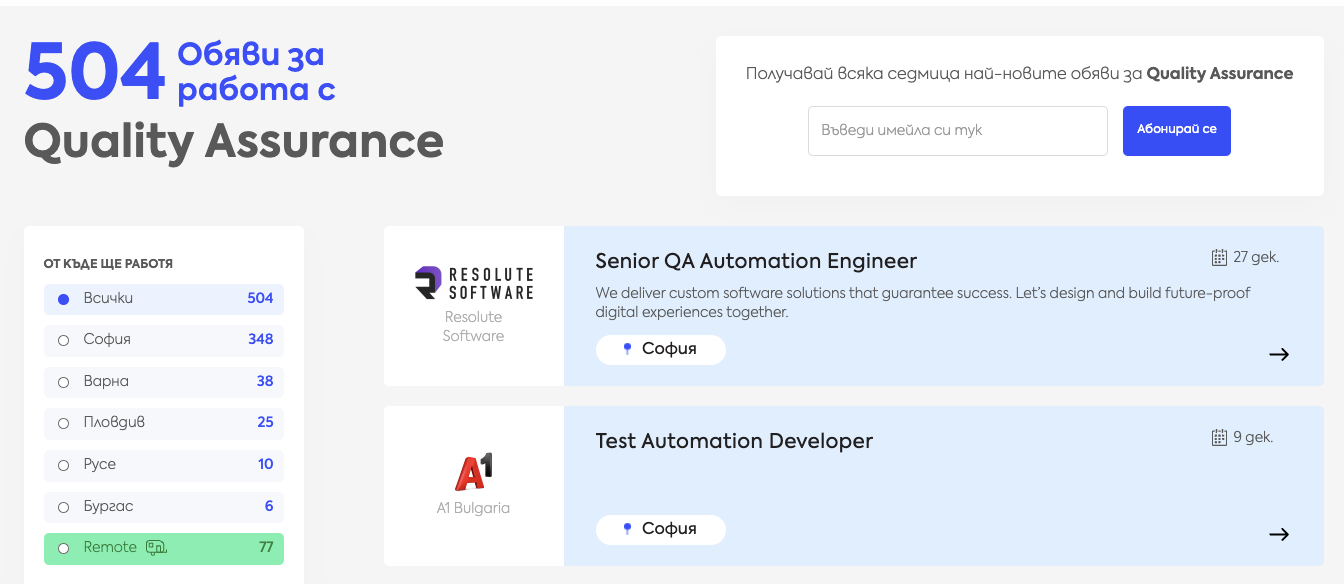 Quality Assurance